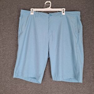 Travis Mathew Mens 40 Blue Performance 11" Inseam Shorts Golf Casual